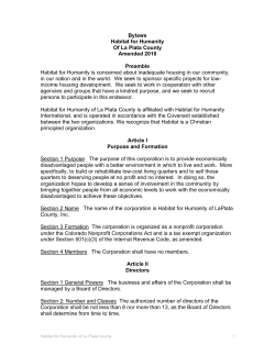 HFHLPC Bylaws Article VI Amendment 72010