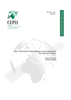 BACI: International Trade Database at the Product-level The