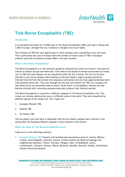 Tick Borne Encephalitis