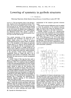 Lowering of symmetry in pyribole structures