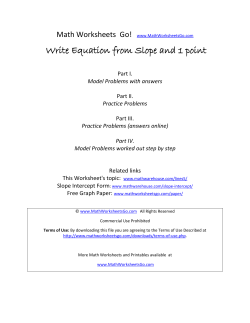 Write Equation of Line from Slope and A Point