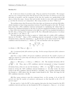 Solutions to Problem Set #8 Section 9.1 8. A club serves dinner to