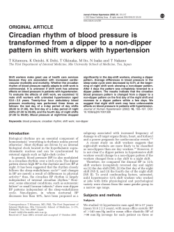 Circadian rhythm of blood pressure is transformed from a