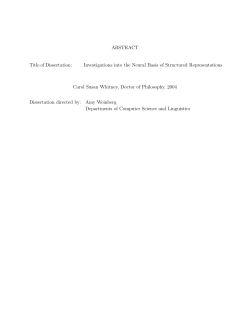 ABSTRACT Title of Dissertation: Investigations into the