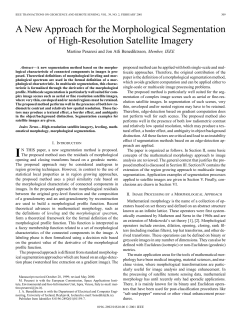 A new approach for the morphological segmentation of high