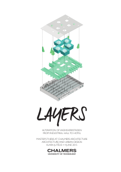 AlterAtion of vAgnsverkstAden from industriAl hAll to hotel mAster`s