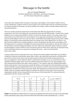 Message in the bottle