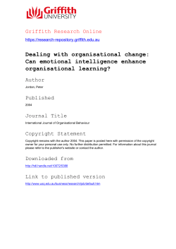 Dealing with organisational change: Can emotional intelligence