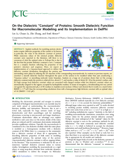 On the Dielectric Constant of Proteins: Smooth Dielectric Function