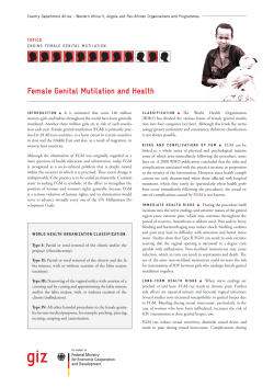 Female Genital Mutilation and Health