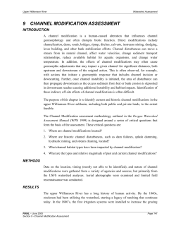9 channel modification assessment