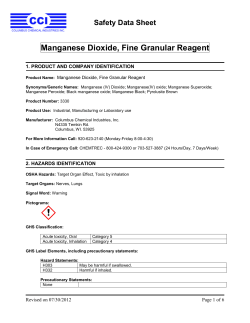Manganese Dioxide, Fine Granular Reagent
