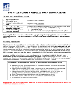 Medical Forms - The Prentice School
