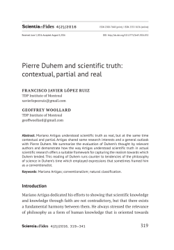 Pierre Duhem and scientific truth: contextual, partial and real