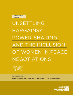 unsettling bargains? power-sharing and the inclusion