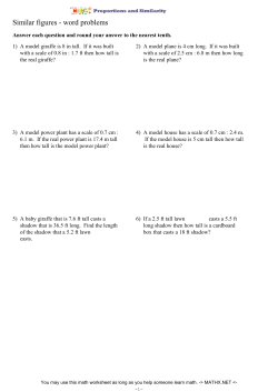 Similar figures - word problems