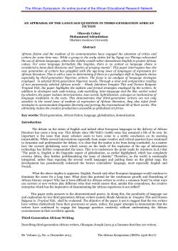 an appraisal of the language question in third