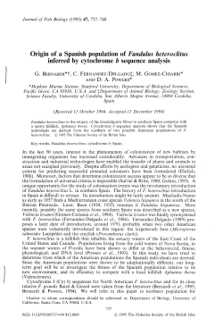 Origin of a Spanish population of Fundulus heteroclitus inferred by