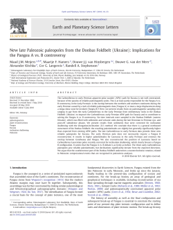 Earth And Planetary Science Letters