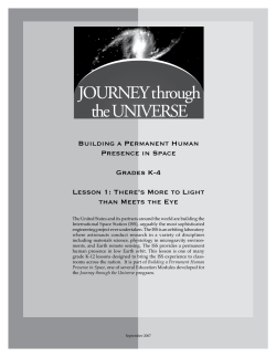 Building a Permanent Human Presence in Space Grades K