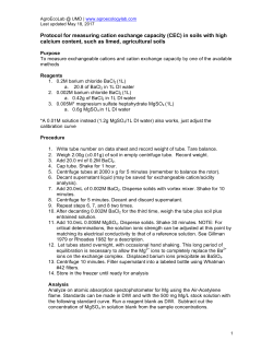 Protocol for measuring cation exchange capacity