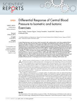 Differential Response of Central Blood Pressure to Isometric and