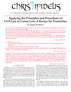 Applying the Principles and Procedures of Civil Law to