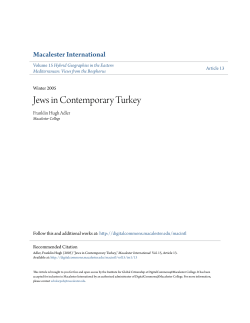 Jews in Contemporary Turkey - DigitalCommons@Macalester College