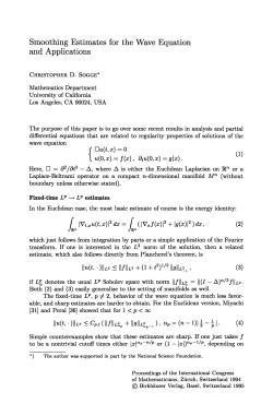 Smoothing Estimates for the Wave Equation and Applications H^oilL