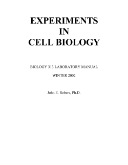 experiments in cell biology