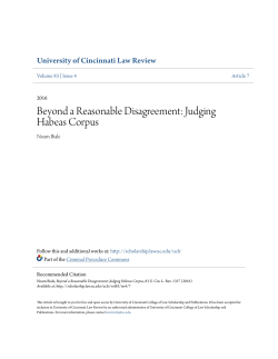 Beyond a Reasonable Disagreement: Judging Habeas Corpus