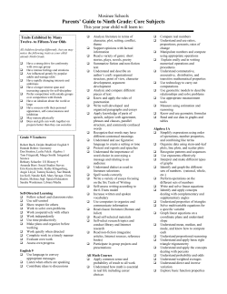 Ninth Grade - Mosinee School District