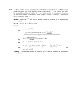 10.29. A 1.50-kg grinding wheel is in the form of a solid cylinder of