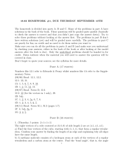 18.02 HOMEWORK #1, DUE THURSDAY SEPTEMBER 13TH The