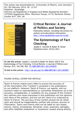 the epistemology of fact checking
