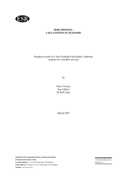 Risk Profile: Ciguatoxins In Seafood