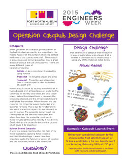 Operation Catapult Design Challenge