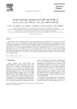 ž / ž / On the electronic structure of Cu III and Ni III in La Li Cu O , Nd