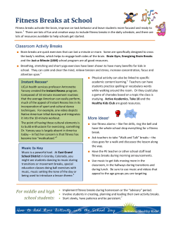 Fitness Breaks at School