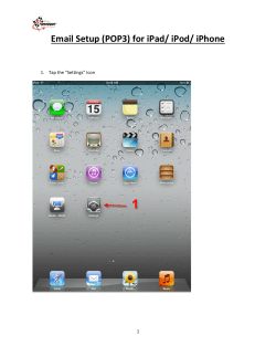 Email Setup (POP3) for iPad/ iPod/ iPhone