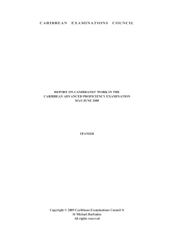 caribbean examinations council report on candidates` work in