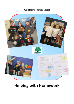 Helping with Homework - Worsthorne Primary School