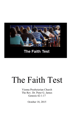 Sermon - Vienna Presbyterian Church