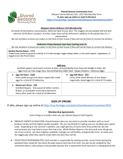 SIGN UP ONLINE: If able, please sign up online at ​http://csa