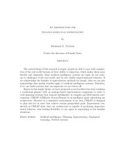 An Architecture for Analogy-based plan improvisation