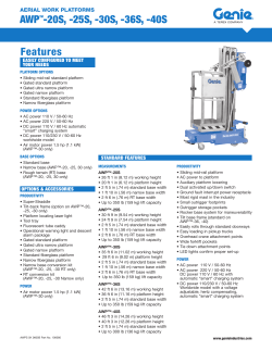 Features AWPTM-20S, -25S, -30S, -36S, -40S