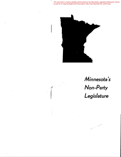 Minnesota`s Non-Party Legislature