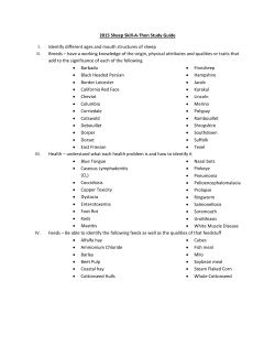2015 Sheep Skill-A-Thon Study Guide