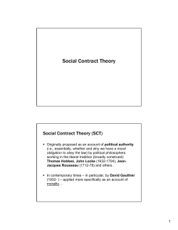 Social Contract Theory