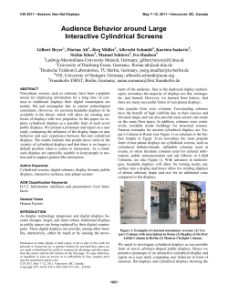 Audience Behavior around Large Interactive Cylindrical Screens